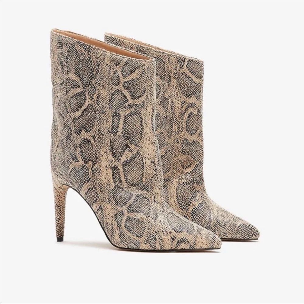 Express Snakeskin Heeled Boots